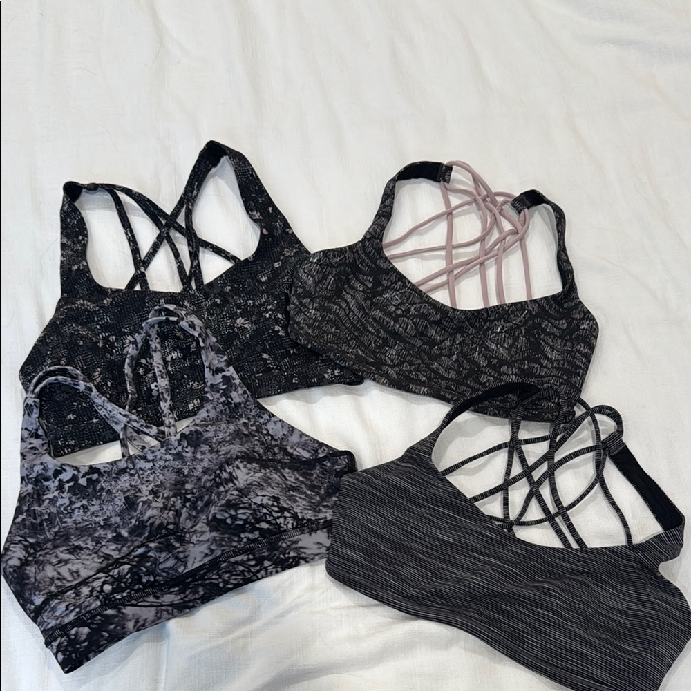 4 piece bundle - Lululemon sports bras size 6, Free To Be Wild Bra